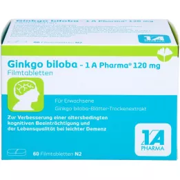 GINKGO BILOBA-1A Pharma 120 mg potahované tablety, 60 ks