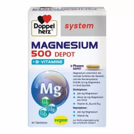 DOPPELHERZ Tablety systému Magnesium 500 Depot, 60 ks