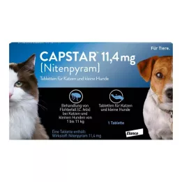 CAPSTAR 11,4 mg tablety pro kočky/malé psy, 1 ks
