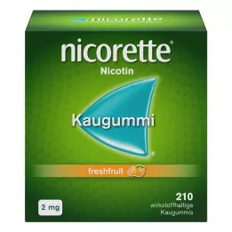 NICORETTE 2 mg žvýkačky z čerstvého ovoce, 210 kusů