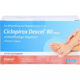 CICLOPIROX Dexcel 80 mg/g aktivní složka lak na nehty, 3,3 ml