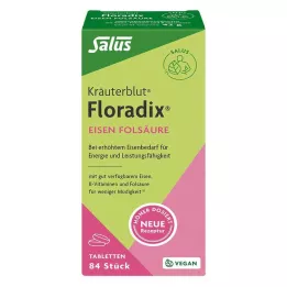 FLORADIX Železné tablety kyseliny listové, 84 ks
