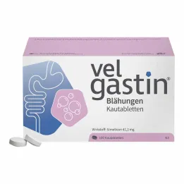 Velgastin nadýmání žvýkací tablety, 100 ks