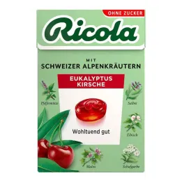 Ricola bez cukru box eukalyptové třešňové sladkosti, 50 g
