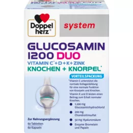 DOPPELHERZ Glukosamin 1200 duo systém Kombipacking, 120 ks