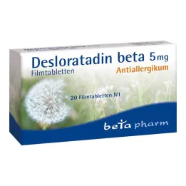 Desloratadin beta 5 mg potahované tablety, 20 ks