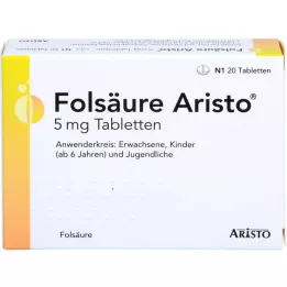 FOLSÄURE ARISTO 5 mg tablety, 20 ks