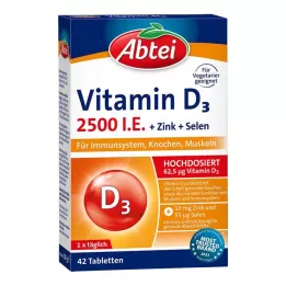 ABTEI Vitamin D3 2500 IU tablety + zinek + selen, 42 ks