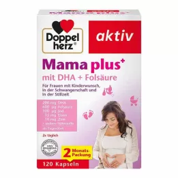 DOPPELHERZ Mama plus s DHA+ kapsle s kyselinou listovou, 120 ks