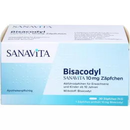 BISACODYL SANAVITA 10 mg čípky, 30 ks