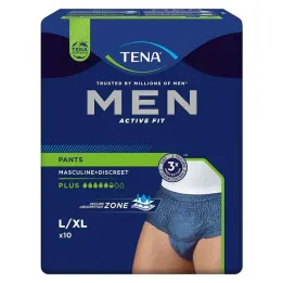 TENA® MEN ACTIVE FIT Plus Kalhoty modré L/XL pro inkontinenci, 10 kusů