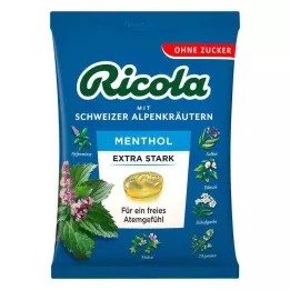 RICOLA o.Z sáček Mentolové extra silné bonbony, 75g
