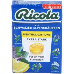 RICOLA o.Z.Box Mentolovo-citrónové extra silné bonbony, 50g