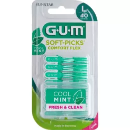 GUM Soft trsátka Comfort Flex mint velká, 40 ks
