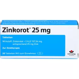 ZINKOROT 25 mg tablet, 20 ks