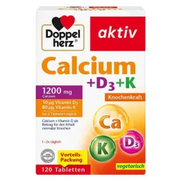 Tablety Doppelherz Calcium + D3 + K, 120 kusů