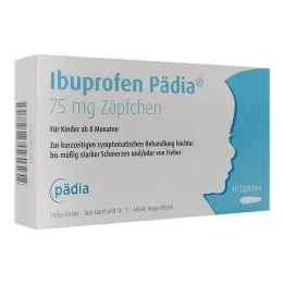 Ibuprofen Pedia 75 mg čípky, 10 ks