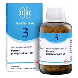 DHU Schüßlerova sůl číslo 3 Ferrum phosphoricum D6 tablety (900 kusů)