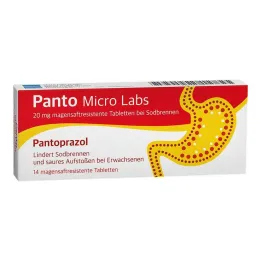 Panto Micro Labs 20 mg enterosolventní tablety na pálení žáhy, 14 ks
