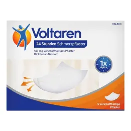 Voltaren 24hodinové náplasti proti bolesti s diklofenakem, 5 ks