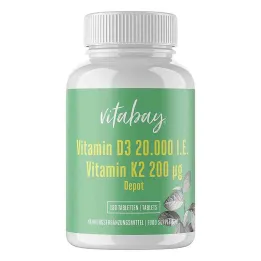 Vitamin D3 Depot 20 000 IU + Vitamin K2 200 mg tablety (180 kusů)