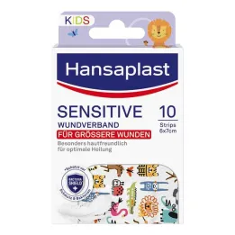 Hansaplast Kids omítkové pásy citlivé 6x7 cm, 10 kusů