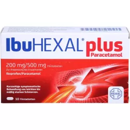 IBUHEXAL plus paracetamol 200 mg/500 mg filmové tablety, 10 ks