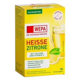 Wepa horký citron + vitamín C + prášek bez vápníkového cukru, 10X10 g