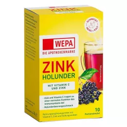 WEPA Bezinkový zinek+Vitamín.C+Zinek v prášku bez cukru, 10X10g