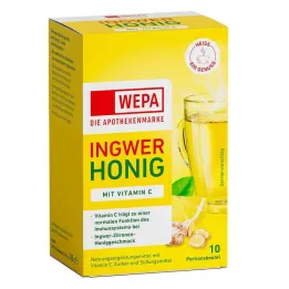 Wepa zázvor + med + vitamín C v prášku, 10 x 10 g