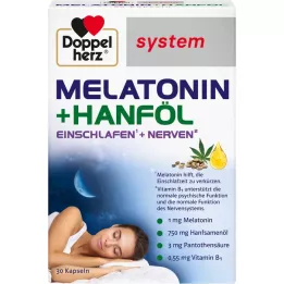DOPPELHERZ Kapsle se systémem melatonin + konopný olej, 30 ks