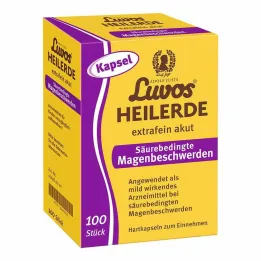 Luvos léčivá hlína extra jemné kapsle na akutní žaludeční potíže související s kyselinou, 100 kusů