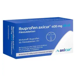 Ibuprofen axicur® 400 mg akutní potahované tablety, 50 ks