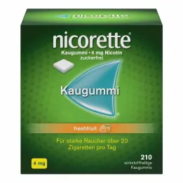 nicorette® žvýkačka čerstvé ovoce, 4 mg nikotinu, 210 kusů