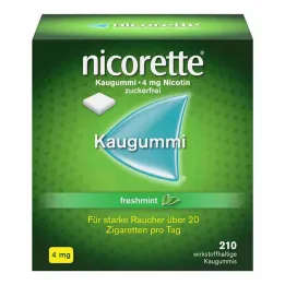 nicorette® žvýkačka čerstvá máta, 4 mg nikotinu, 210 kusů