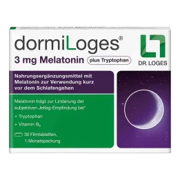 Dormiloges 3 mg melatonin plus tryptofan potahované tablety, 30 ks
