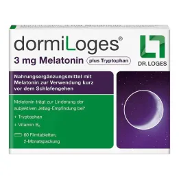 Dormiloges 3 mg melatonin plus tryptofan potahované tablety, 60 ks
