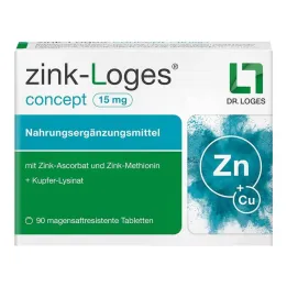 Zinc-Loges concept 15 mg enterosolventní tablety, 90 ks