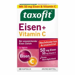 taxofit® železo + vitamín C kapsle, 40 ks