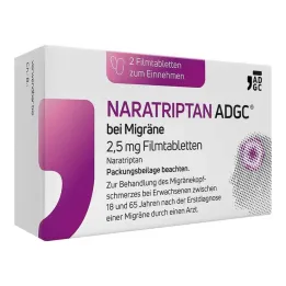 NARATRIPTAN ADGC® na migrény 2,5 mg potahované tablety, 2 ks