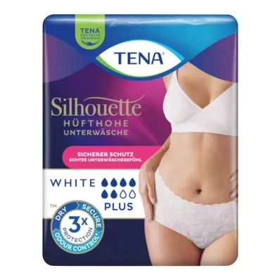 Tena Silhouette Plus L bílé inkontinenční kalhotky, 10 ks