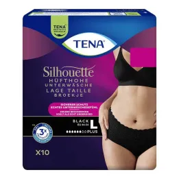Tena Silhouette Plus L černé inkontinenční kalhotky, 10 ks