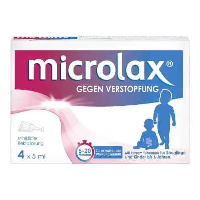 Microlax rektální roztokové klystýry s krátkým hrdlem hadičky, 4 kusy