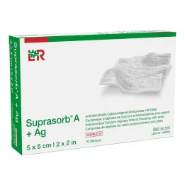 Suprasorb A + Ag Antimik.Cal.Alginátový obklad 5x5 cm, 10 ks