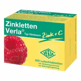 Zinkletten Verla malinové pastilky, 200 ks