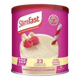 Slim Fast prášek malina + bílá čokoláda, 365 g