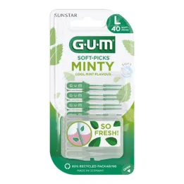 GUM Měkká trsátka Mátová velká, 40 ks