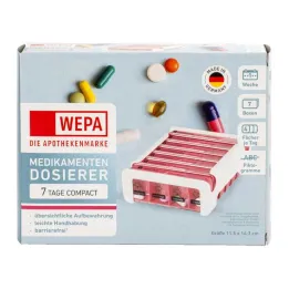 Wepa 7denní kompaktní týdeník bílá / růžová, 1 kus