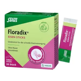 Floradix Železné tyčinky, prášek Salus, 20 kusů