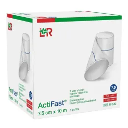 Trubkový fixační obvaz Actifast 7,5 cmx10 m modrý, 1 kus